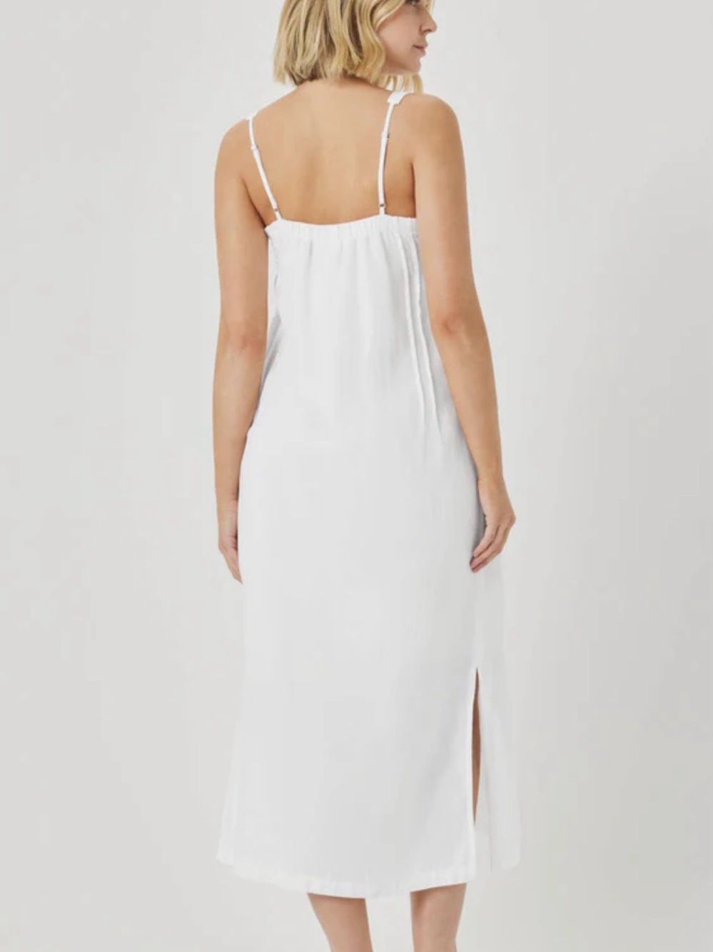 Splendid Stella White Linen Midi Dress XS - Picture 3 of 6